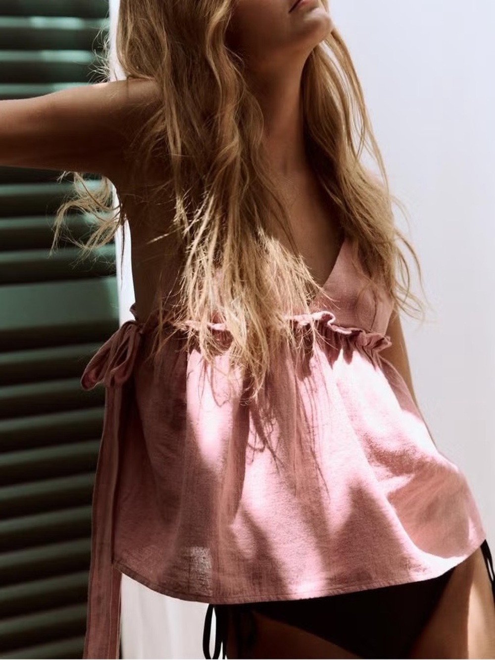 ZARA Ruffled Strappy Top